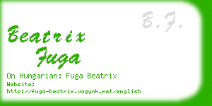 beatrix fuga business card